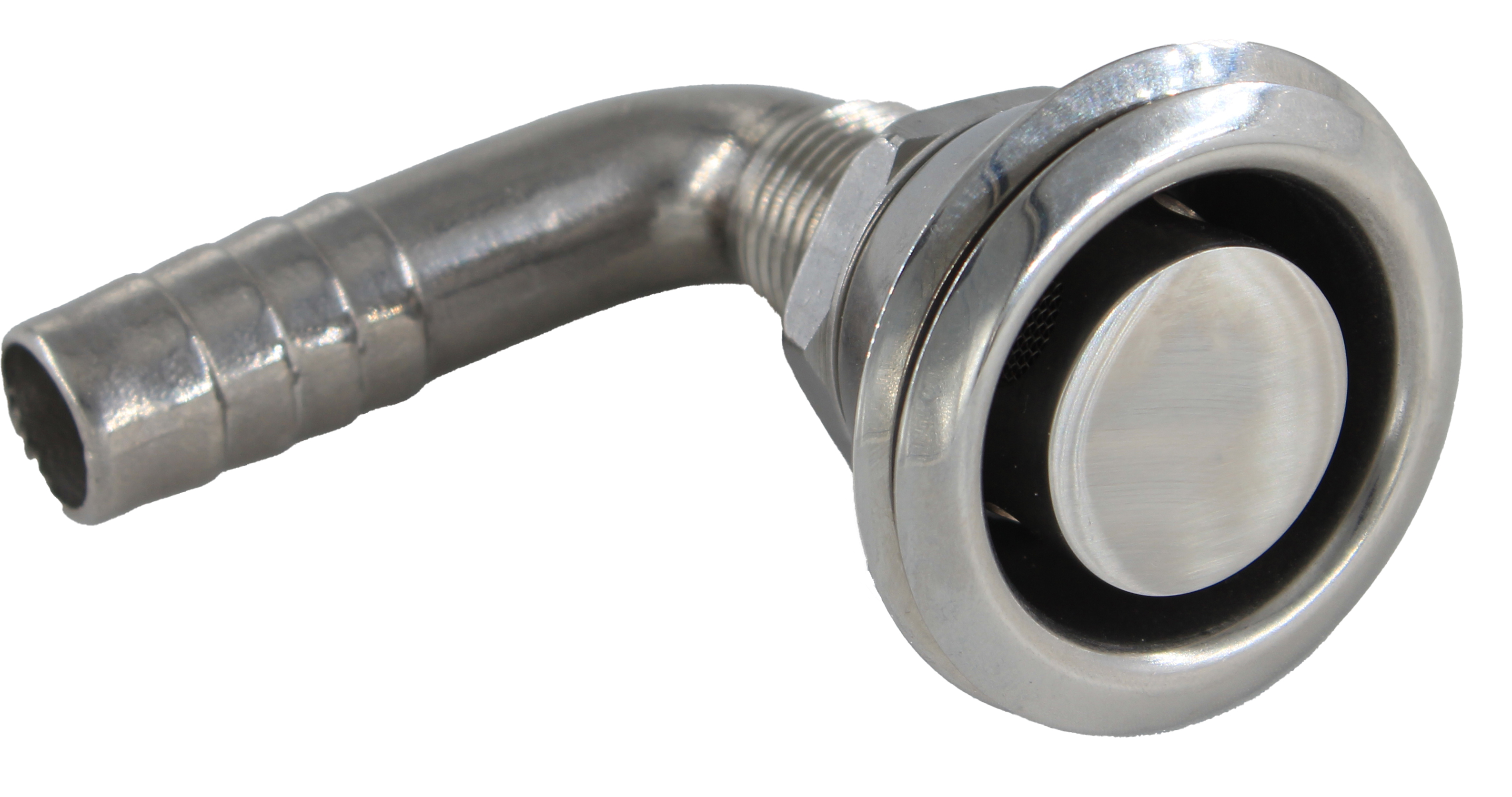 Tanklufter Flushmontert syrefast, 90 grader, 16 mm