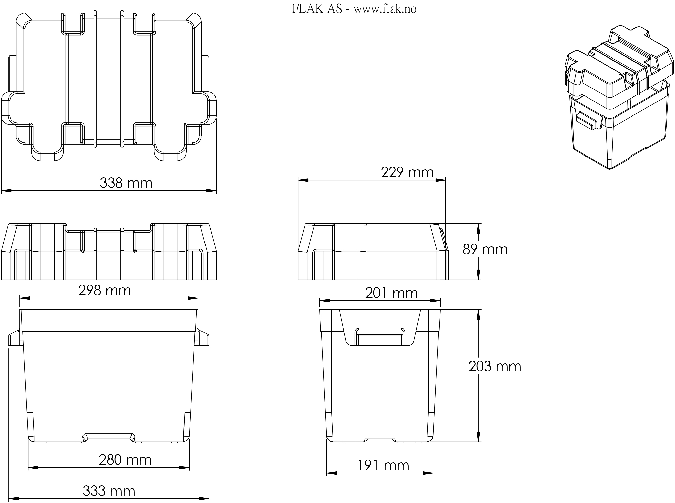 Batterikasse standard