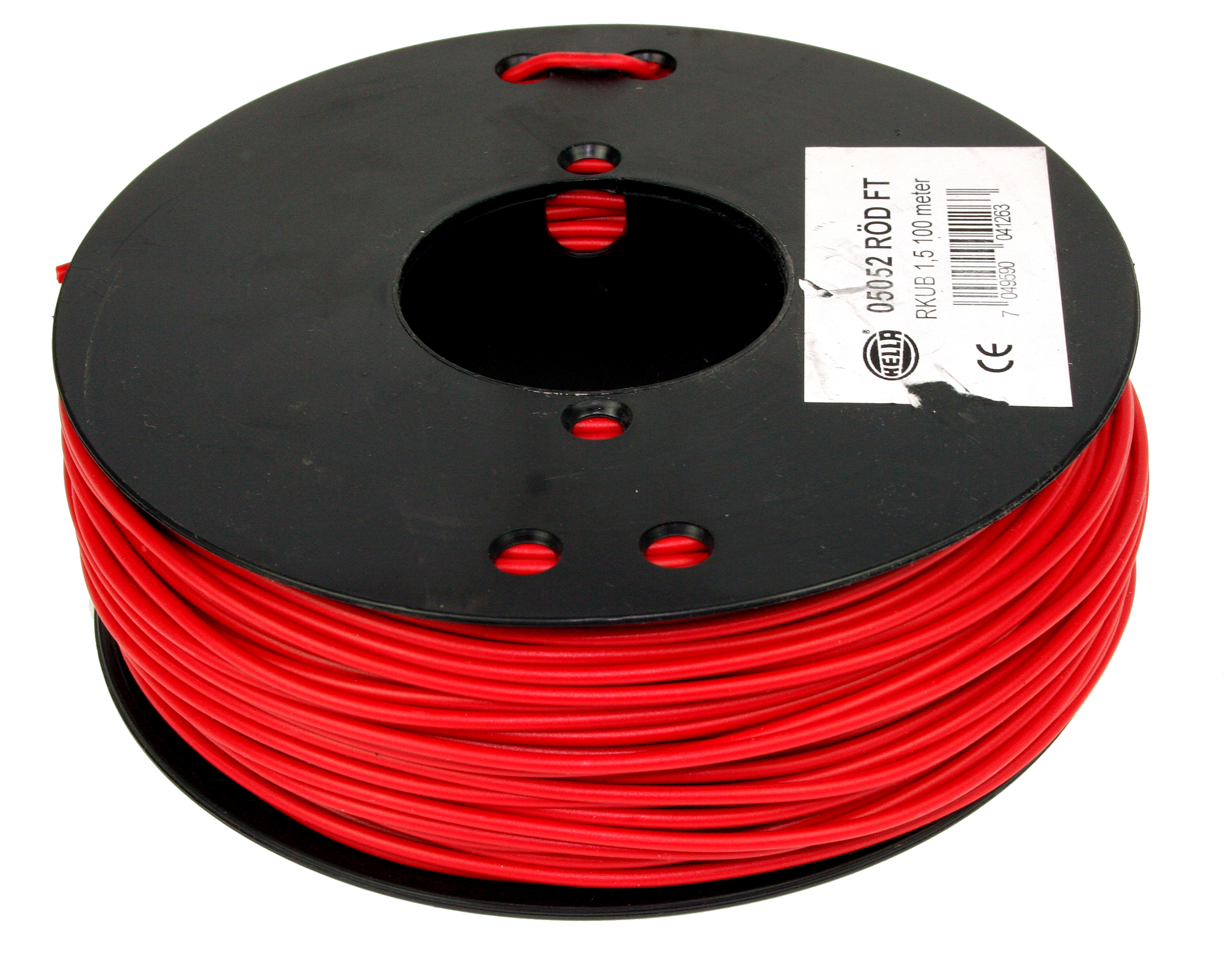 Oceanflex Elektrisk kabel fortinnet 1,5 mm2, 100 m, rød