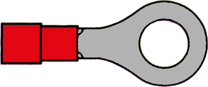 Ringsko rød 8,4 mm, 10 stk