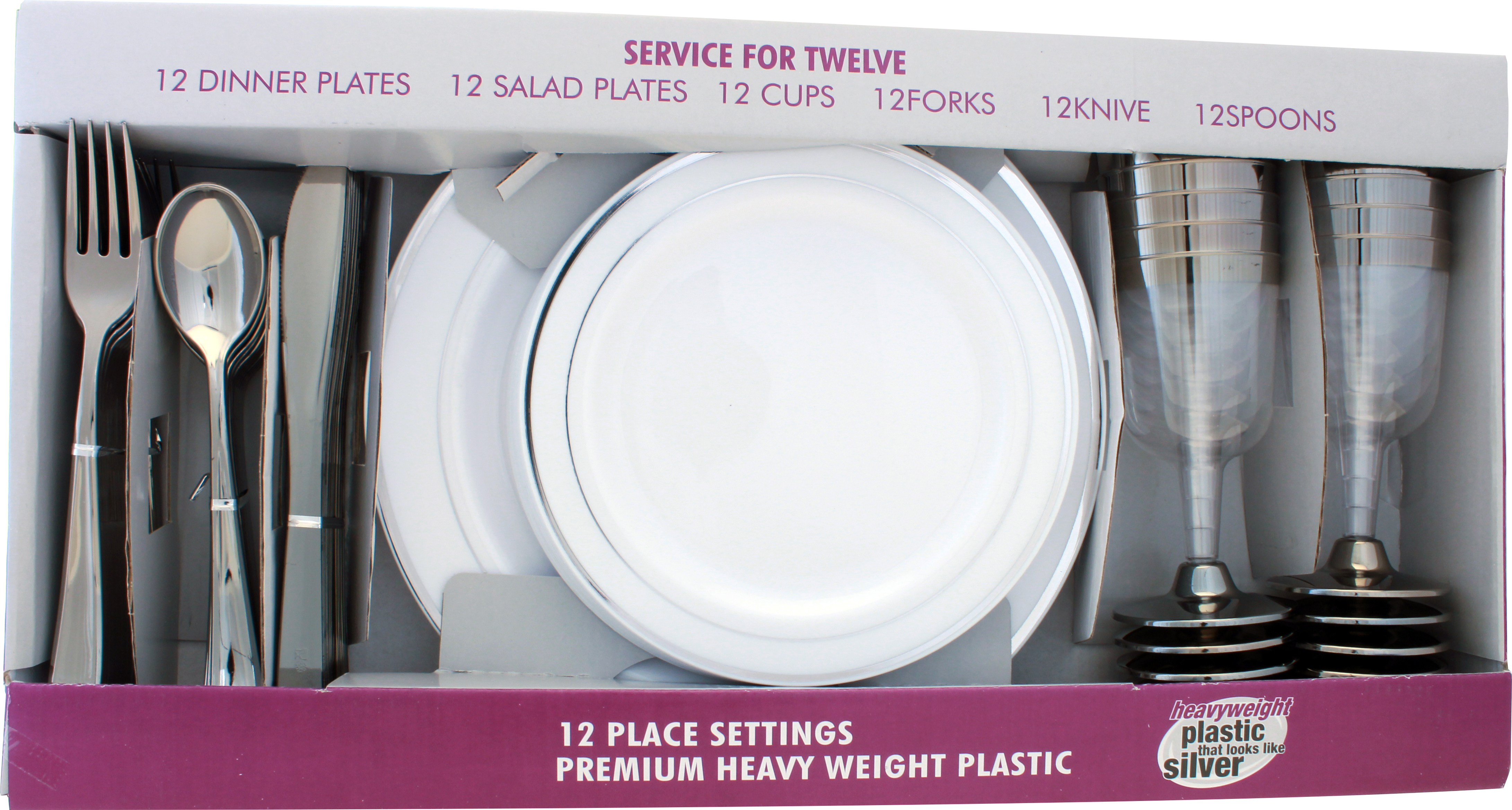 Servise, partypack 72 deler