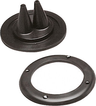 Kabelgjennomføring dobbel sort 105 mm