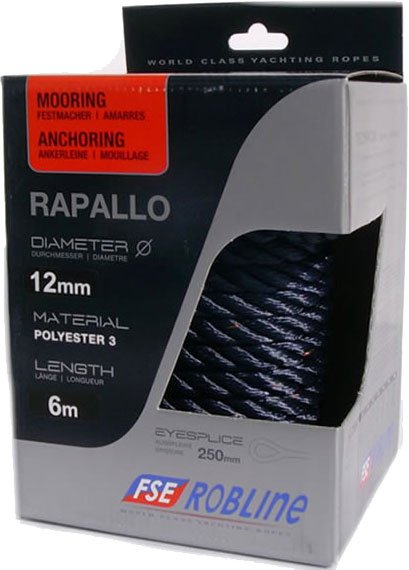 Robline Dinghy Control hvit/m-blå 5 mm, 100 m