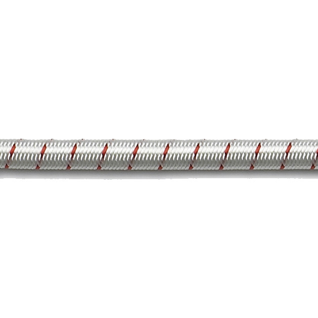 Robline Strikk(ShockCord)hvit/rød 10mm 100m