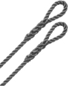 Robline 3-slått fenderline 2-pk grå